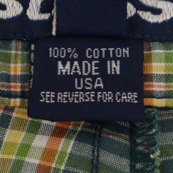 Stussy 90s Made In USA Check Pattern Cargo Shorts W30 Green System Men's Used