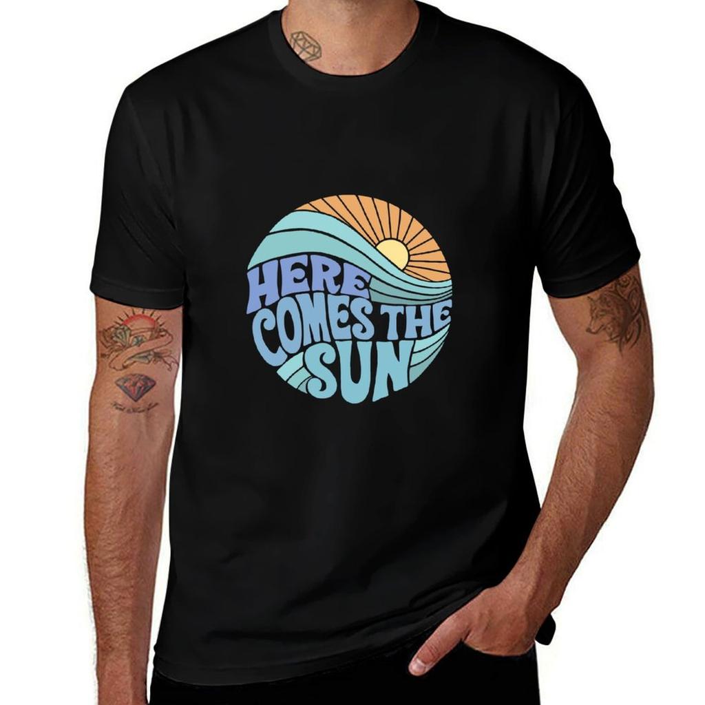 Here for Designer Shirt Comes Cotton Man the Shirts T Man T Funny Sun Groovy Blue T-Shirt
