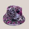 Exotic Style Color Matching Pattern Bucket Hat Men And Women Retro Travel Sunshade Double-Sided Personalized Basin Hat