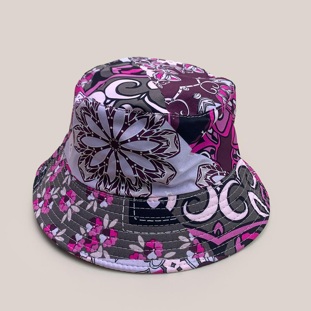 Exotic Style Color Matching Pattern Bucket Hat Men And Women Retro Travel Sunshade Double-Sided Personalized Basin Hat