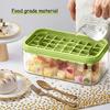 Silicone Ice Cube Tray Mold With Lid Shovel Storage Box One Click Ice Maker Dishwasher Safe Easy Clean Kitchen Bar Accessories