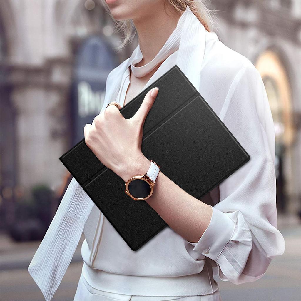 For Remarkable 2 Case Rotating Stand PC+PU Leather E-Reader Cover with Pen Holder