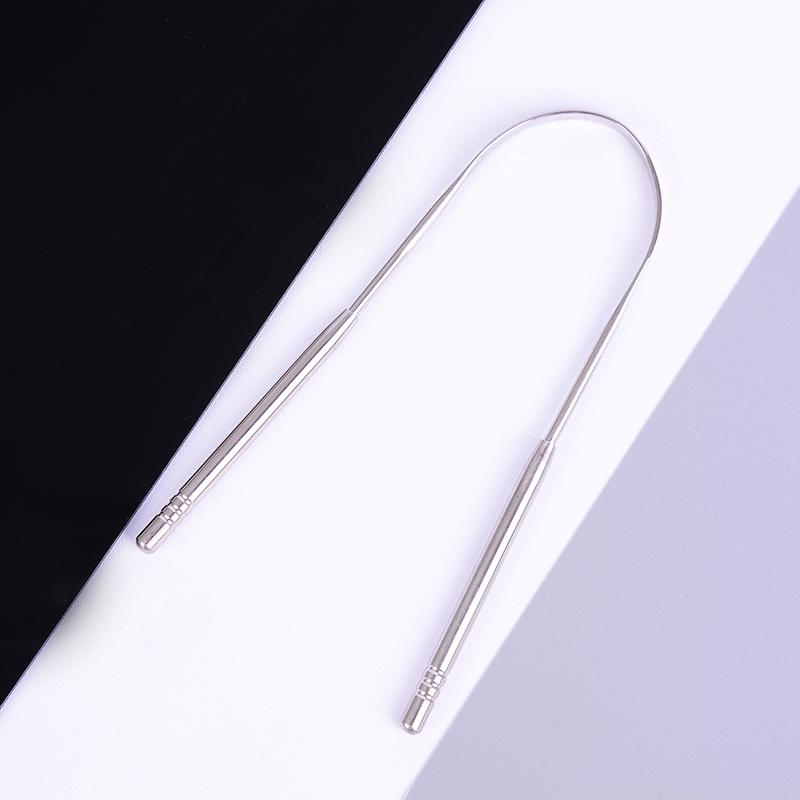Stainless Steel Tongue Scraper Cleaner Fresh Breath Cleaning Tongue Care Tools
