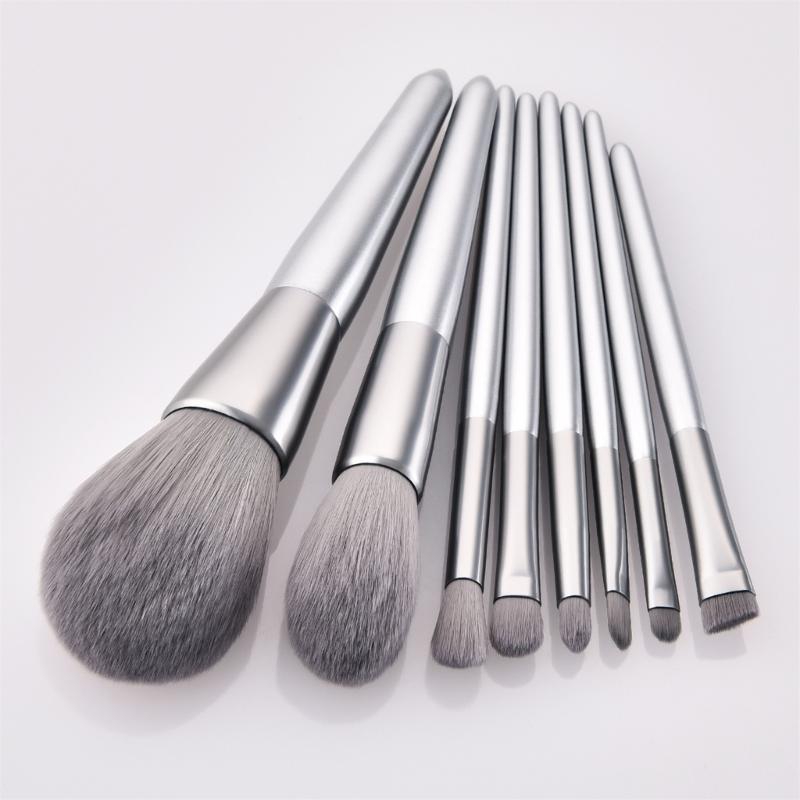 Eye Catching Synthetic Fiber 8pcs Makeup Brushes Set Delicate Cosmetic Brushes Face Makeup For Professional Look