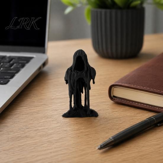 Durable 3D Prints Printed Grim Reaper Statue Decor, Halloween Desk Figurine, Cute & Spooky High Quality Models Ornament, Home Office Shelf Decor Gift