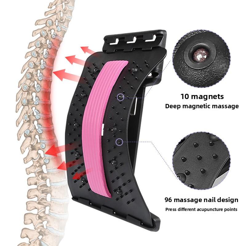 

Массажер для талии Акупунктурная магнитная модель Поясничный ретрактор Регулировка в четыре передачи Удлинитель талии Растяжка для спины magnetic therapy розовый