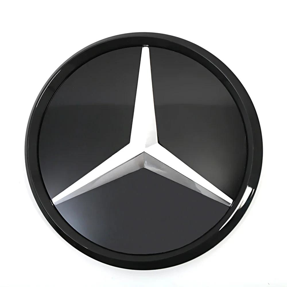 C200 E300 Chaud 2026 Nouveau Pour Benz Étoile Emblème Logo Grille Avant Miroir 3D Noir Brillant et Argent Chromé Pour Mercedes Benz Classe E