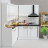 1:12 Scale European-Style White Kitchen Set - Two-Piece Dollhouse Model