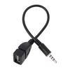 3,5mm černý audio kabel do auta AUX na USB audio kabel do auta, elektronika pro přehrávání hudby, audio kabel do auta, USB adaptér pro sluchátka