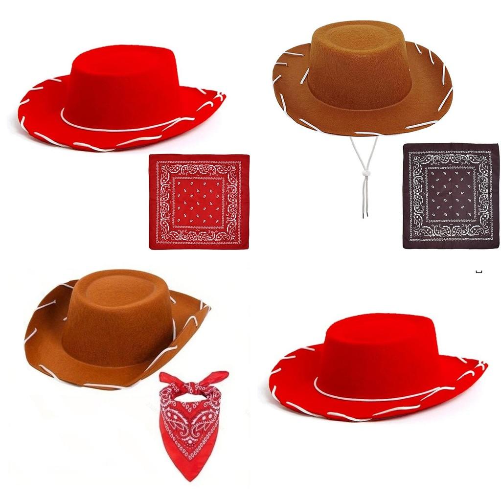 Stilvolles Kinder-Cowboyhut- und Schal-Outfit mit genähtem Stoff für Kostümveranstaltungen und als Geschenke