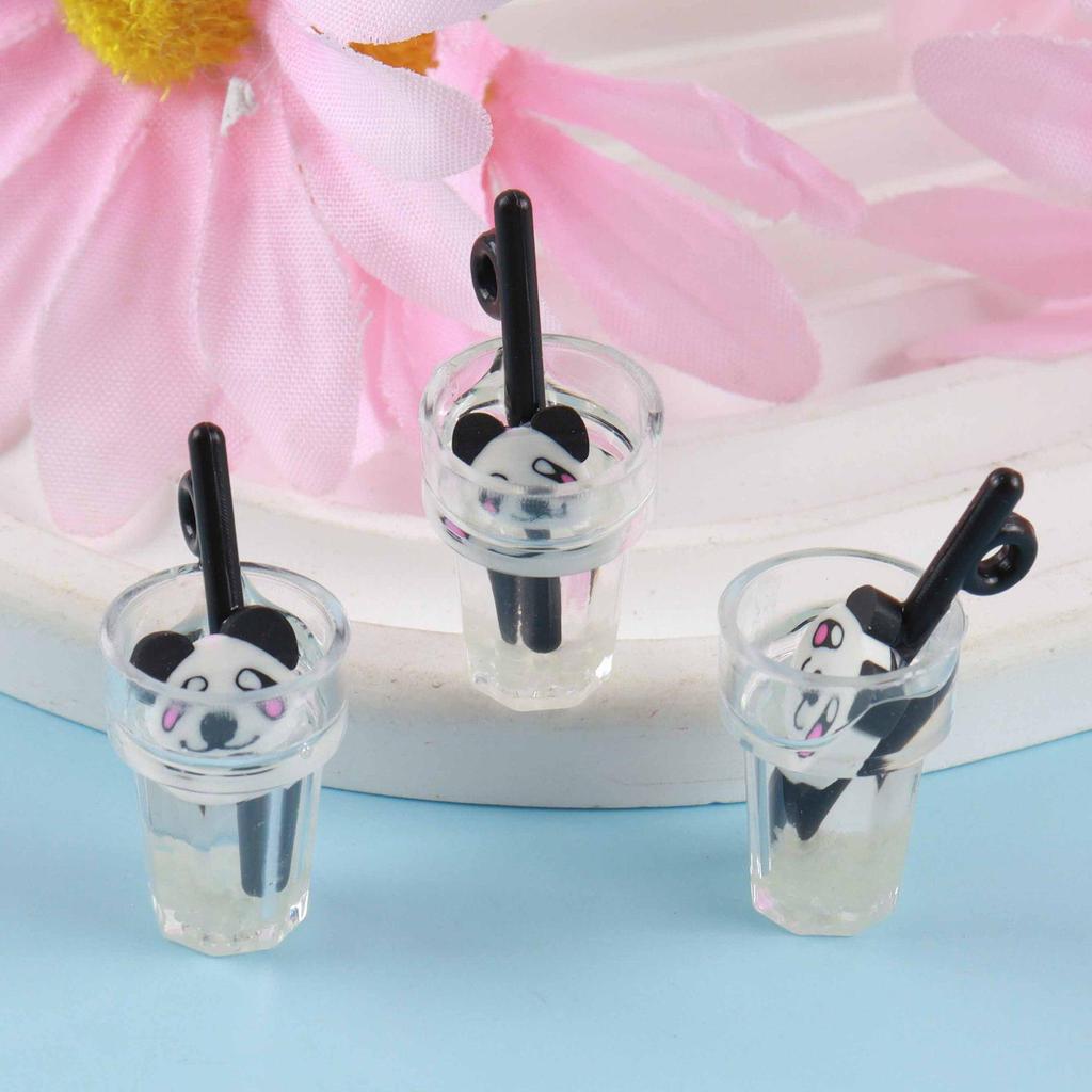 Luminous Mini Resin Drink Bottle DIY Miniature Milk Tea Cup Ornament 3D Food Toy