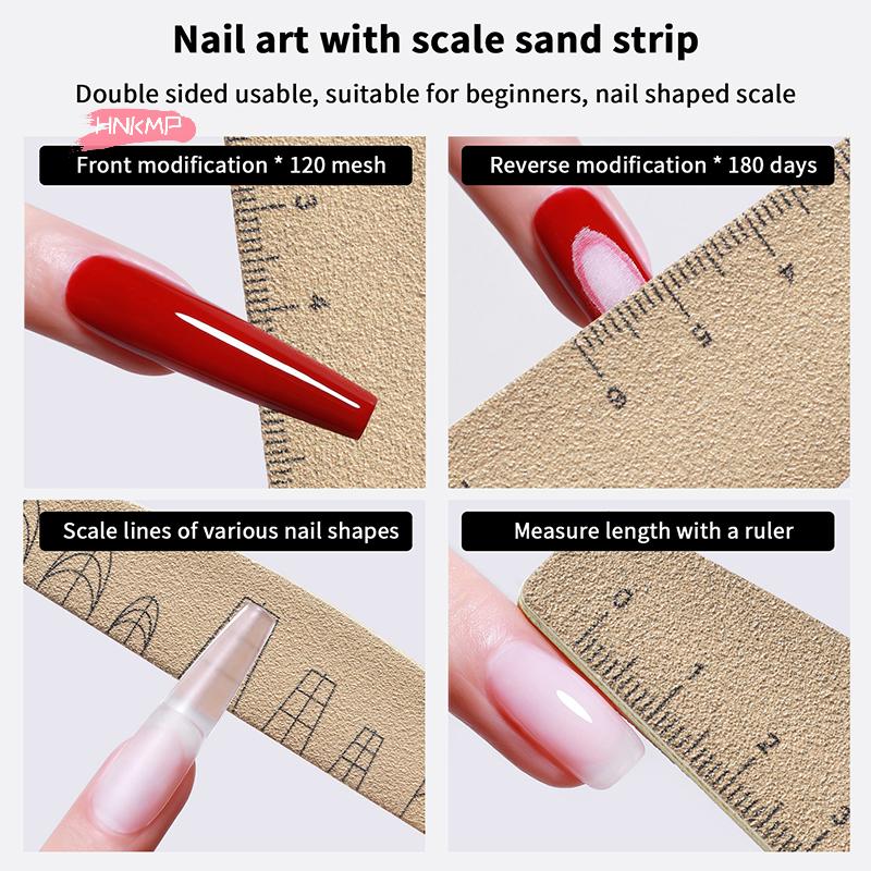 1 Stück Benutzerdefinierte Nagelfeilen mit Skala 100/180/180 Körnung Waschbarer Polierstab für Gel-Nagellack & Katzenaugen-Nägel Maniküre Pediküre Werkzeuge