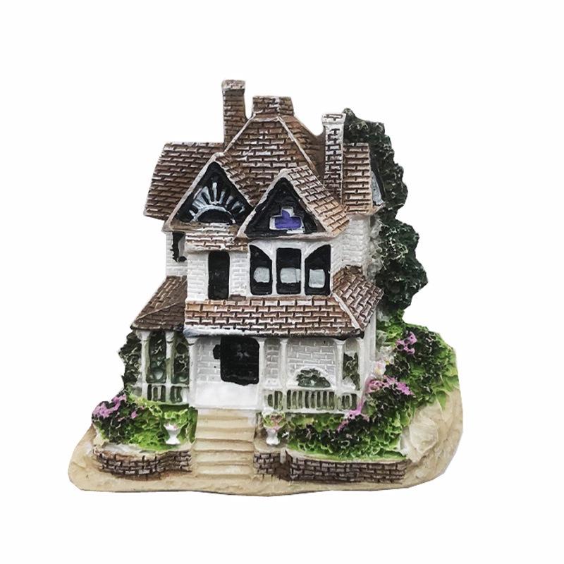Villa Architecture Refrigerator Fridge Magnet Sticker 3D Handmade Resin Travel Gift Souvenir Collection Home Decoration