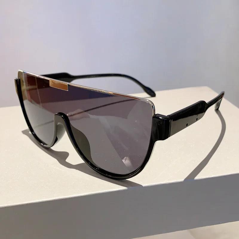 Halbrunde Sonnenbrille Damen Mode Monoblock Outdoor-Brille Vintage Shades Ins Trend Neu UV400 Brillen