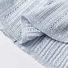 Women's Striped Openwork V-Neck Knit Cardigan