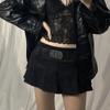 Secret Jam Goth Micro Skirts Low Rise Black Pocket Patchwork Skirt Aesthetic Outfit Vintage Harajuku Streetwear Style