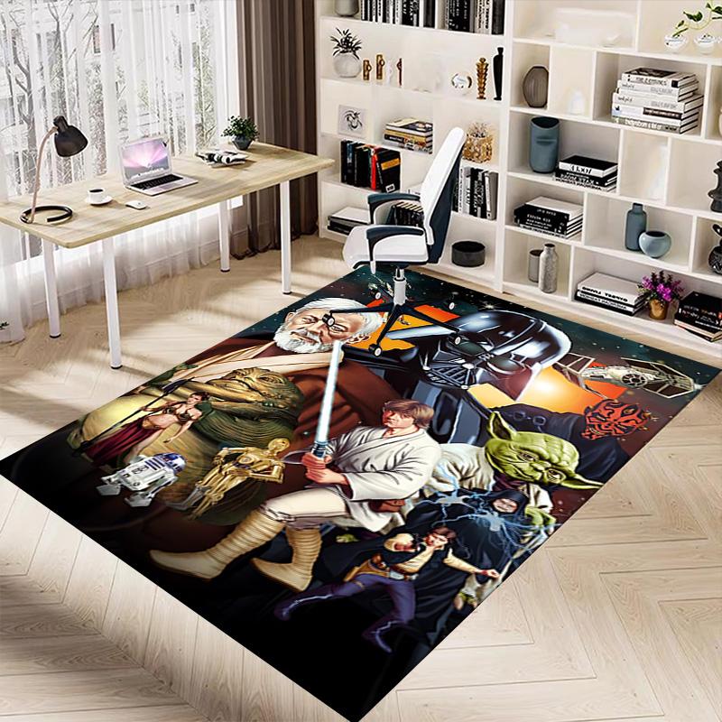 Star Wars Characters Collage Carpet For Playroom Bedroom Living Room Sofa Home Decorkids Game Area Rug Nonslip Floor Mat