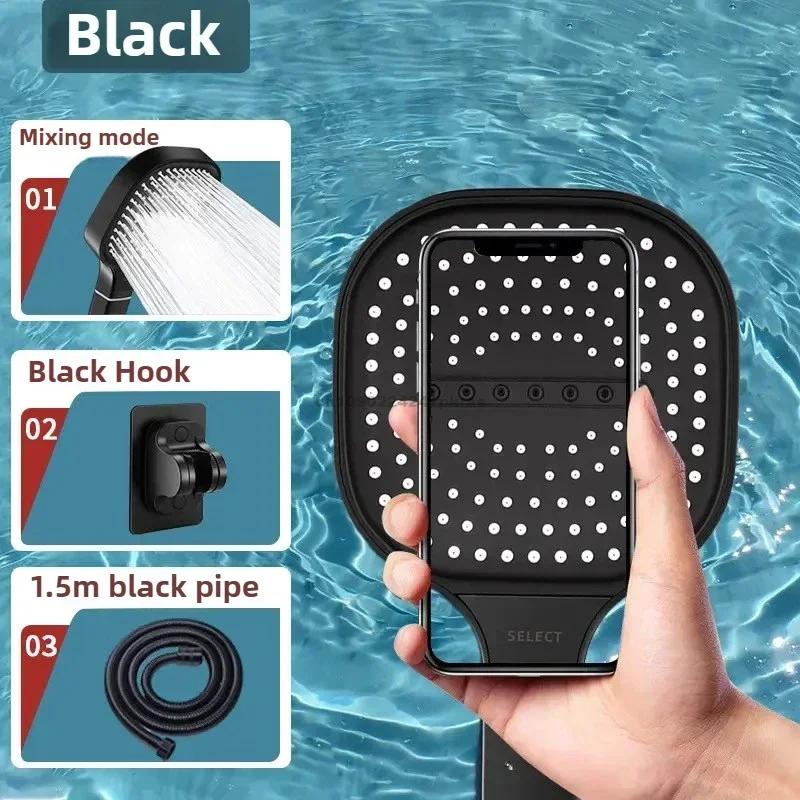 3-Modes High Pressure Shower Head Water Saving Shower Heads Adjustable Water Massage Sprayer Home Bathroom Accessories