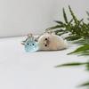 3D Cartoon Sea Lion Keychain Resin Key Holder Cute Animal Keyring  For Young Girls