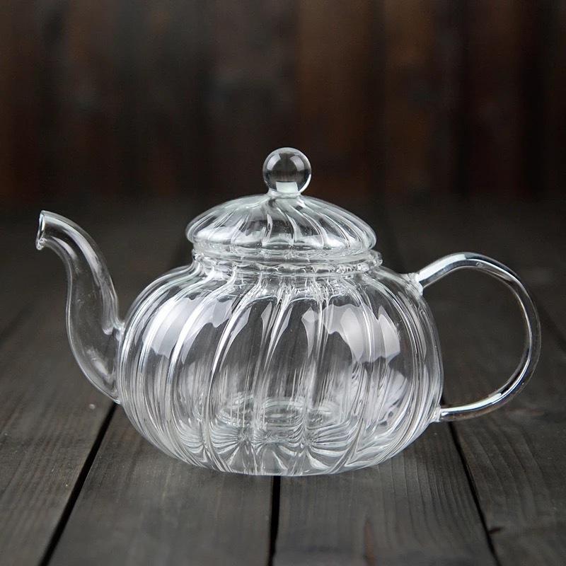 

Heat-resistant all-glass teapot with filter, can heat glass teapot kettle with open flame, large-capacity teapot 600ml