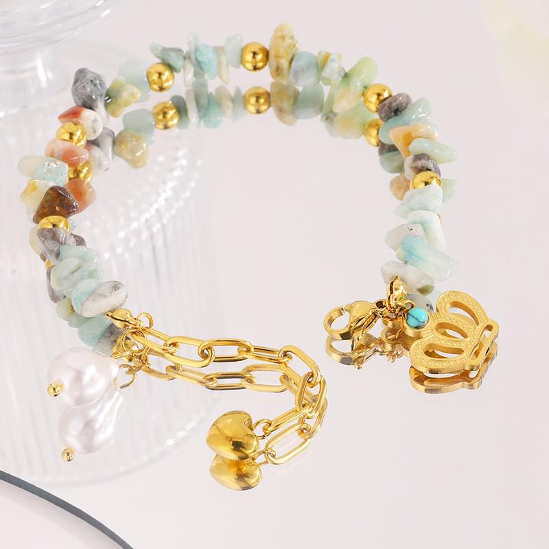 Korean Fashion Titanium Steel Diamond Inlaid Women's Luxury Bracelet