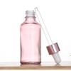 Dropper Bottles Refillable 5-100ML Rose Lid Cosmetic Container Pink Glass Aromatherapy Liquid for Essential Massage Oil Pipette