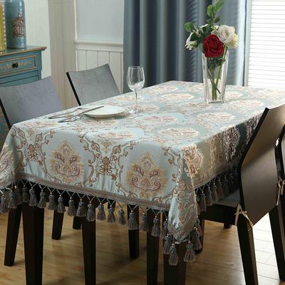 European Luxury Tassels Embroidered Tablecloth, Rectangular, Square, Round, Dining Coffee Table Cover, Party Event Decor