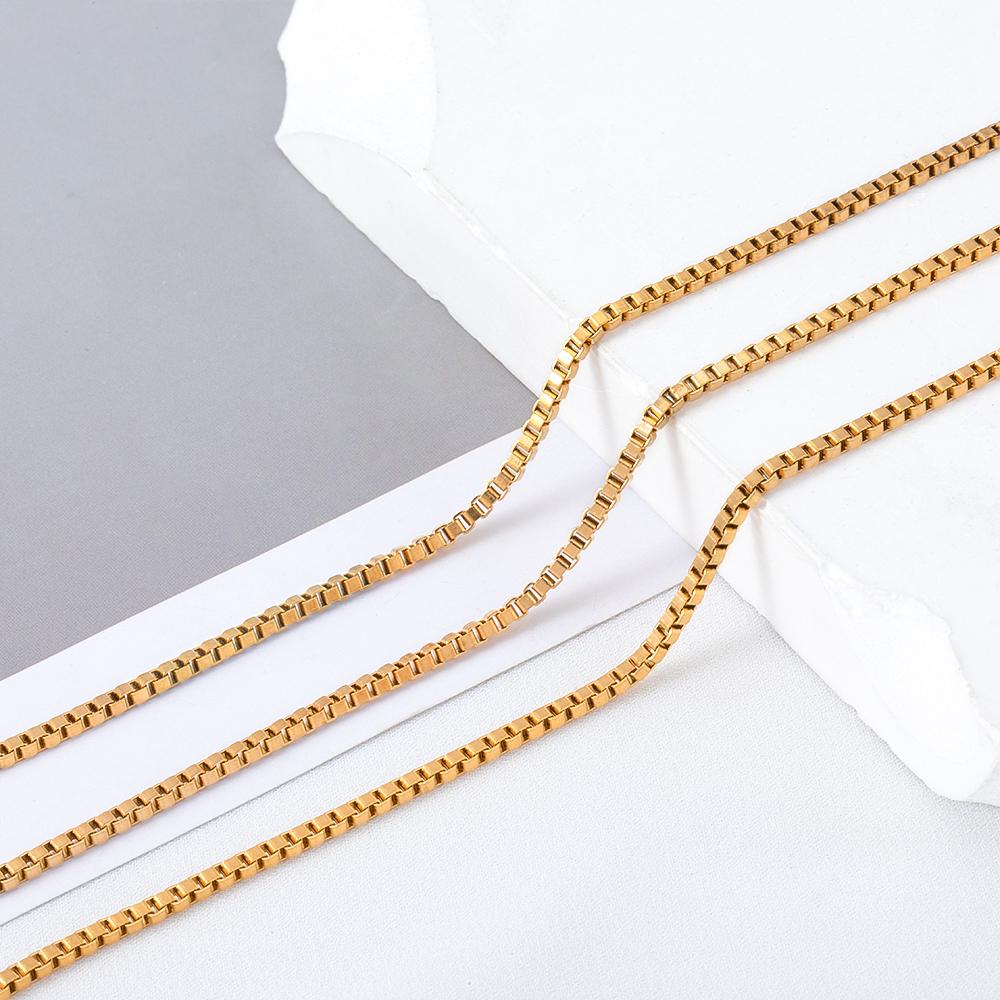 2Meters Multi-Style Stainless Steel Gold Color Link Chain for DIY Women Man Bracelet Necklace Chains Jewelry Making Accessories