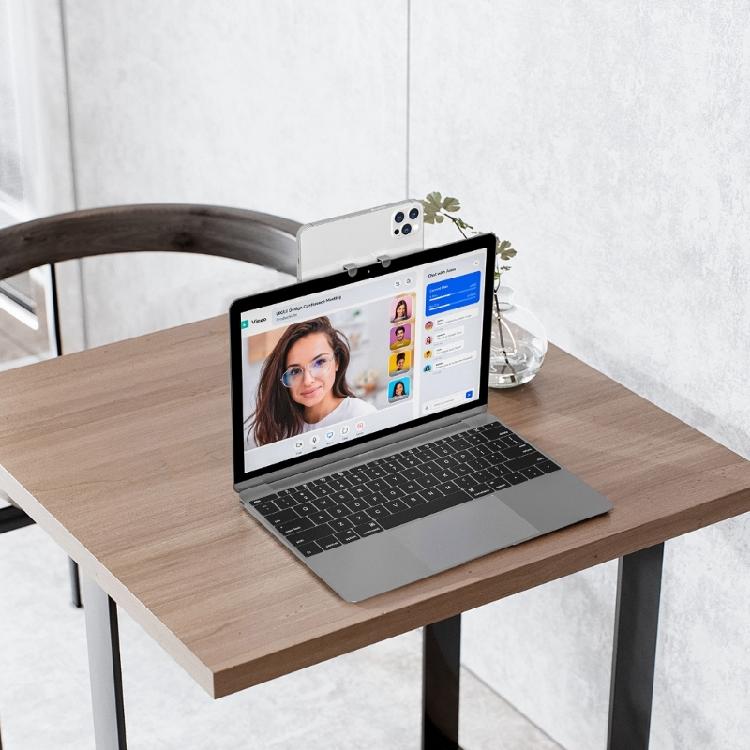 Laptop Mount Phone Stand Aluminium Alloy Notebook Extension Phone Mount Bracket