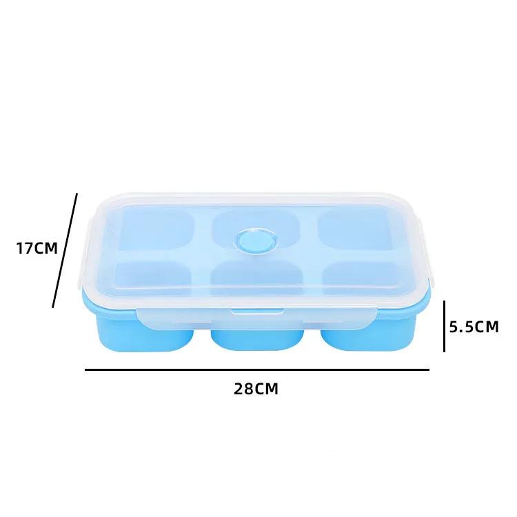 

Гигантское хранилище для еды, соуса с крышкой, силиконовые поддоны Cozinha для заморозки, очень большой лоток для кубиков супа, формы для заморозки продуктов