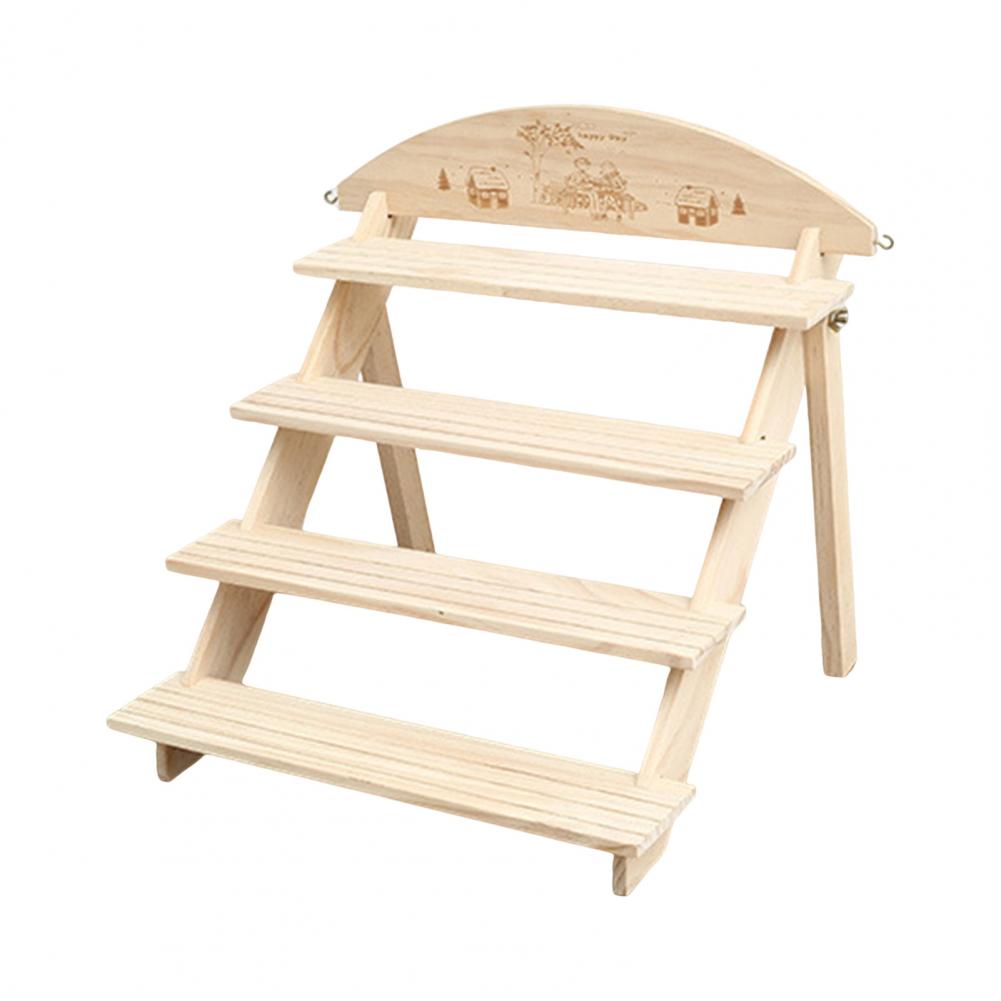 Desktop Storage Organizer Wooden Multi-layer Desktop Storage Rack with Smooth Edge Design Stable Construction Plant for Home