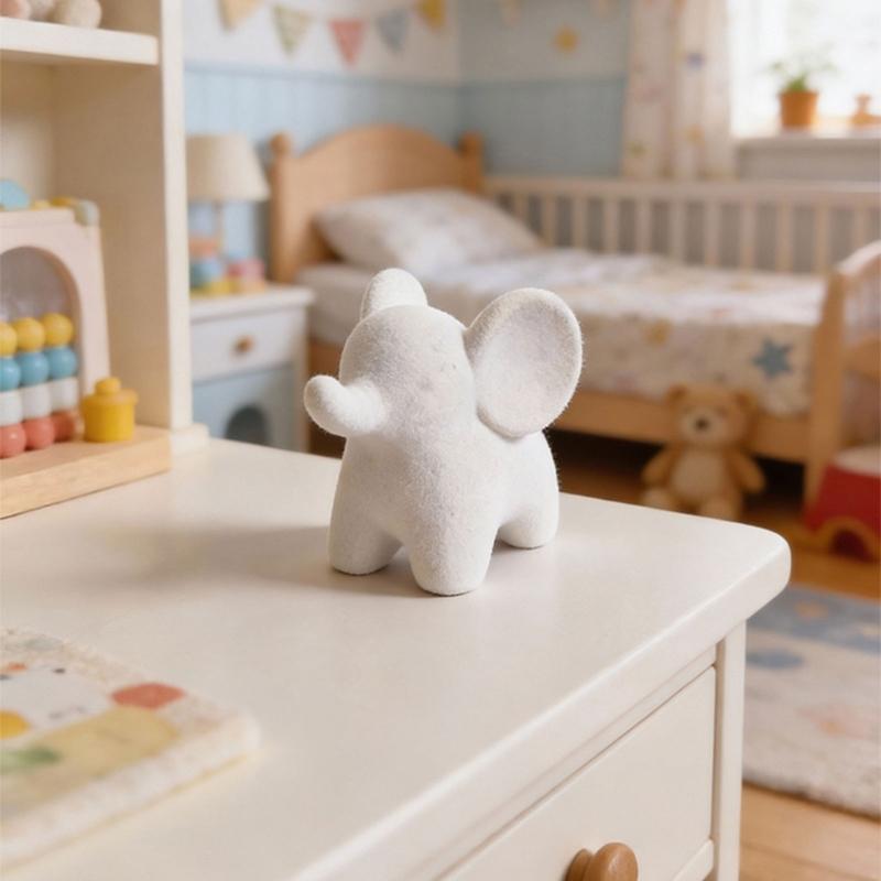 Resin Elephant Figurines Elephant Statues Animal Sculptures Collectibles Table Ornament for Home Office Decorations