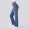 Women's Straight Leg Jeans Pull-On High Waisted Cropped Denim Pants Stretchy Ankle Jeans for Daily Wear Outings