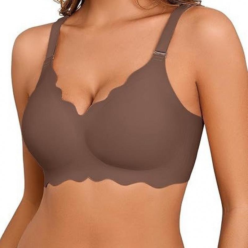 Reggiseno Senza Ferretto Senza Cuciture Taglie Forti: Comodo, Bello, Anti-Caduta, Design con Bustino Raccolto