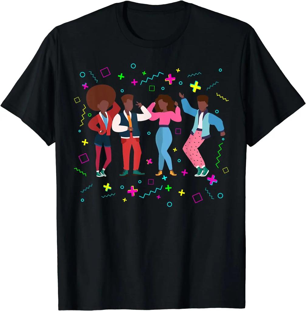 90s Hip Hop Vibes Retro Pattern TShirt Print Classic Tshirt Summer Unisex Shortsleev Casual Creativity Male Streetwear Tops