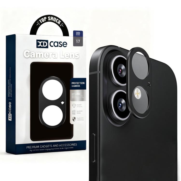 XDcase Metal Flat & Hollow Camera Lens Protector For iPhone 17 чёрный
