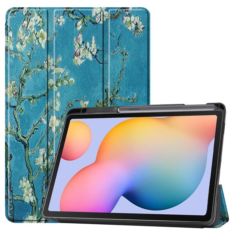 Tablet Case For Samsung Tab S6 Lite Cover With Pencil Holder 10.4 Inch 2022 SM-P610 PU Leather Cover For Samsung Galaxy S6 Lite Case Tablet