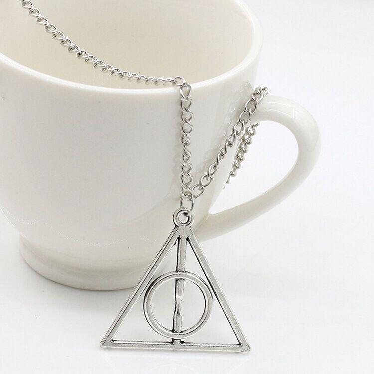 European and American Luna Deathly Hallows Pendant Necklace