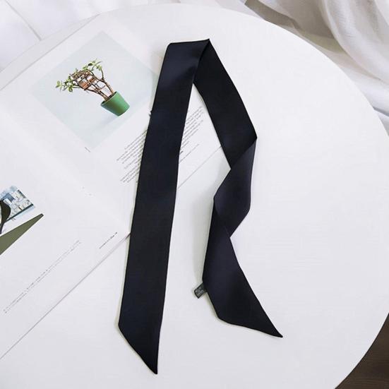 Handbag Scarf Solid Color Wear Resistant Lint Free Smooth Friendly to Skin Decorative Polyester Women Handbag Scarf Band Hair Neck Ribbon for Women