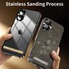 For iPhone 16 Case Aluminium Alloy Frame Matte PC Back Phone Cover with Lens Protector
