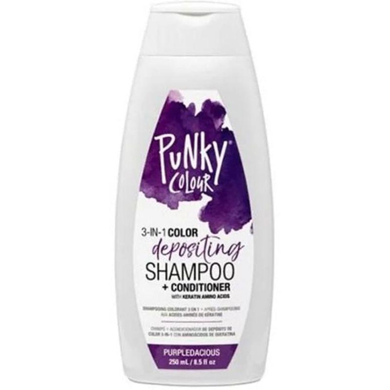 Punky Colour - 3-in-1 Color Depositing Shampoo + Conditioner Purpledacious