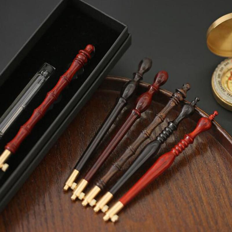 Broderi virkning dubbelsidigt broderi virkning lila sandelträhandtag