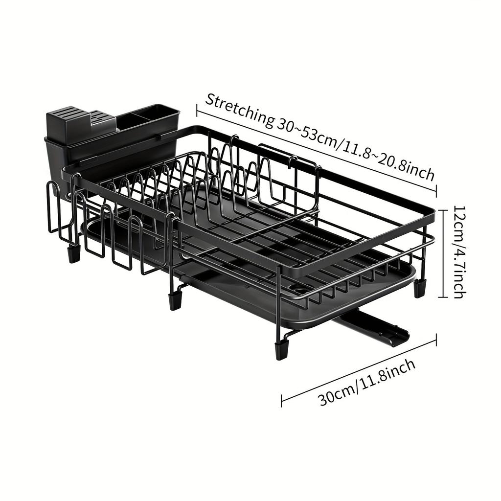 1pc large utensil drying rack, extendable utensil rack, multifunctional utensil rack for kitchen counter.