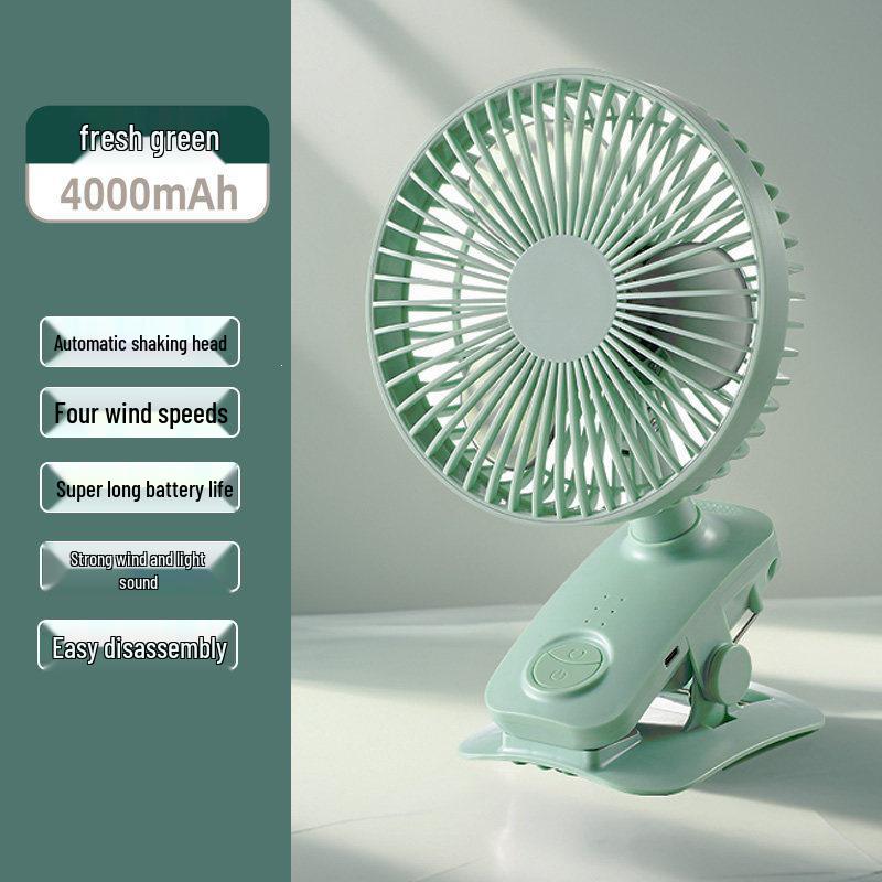 Sobo USB Rechargeable Mini Clip Fan – Quiet, Oscillating, Perfect for Dorms & Offices 10000mAh