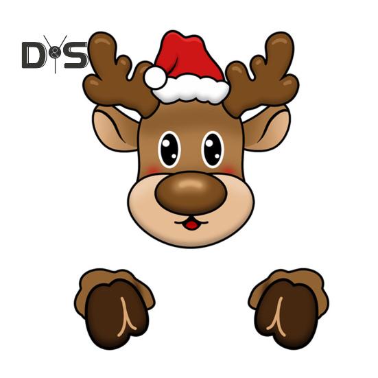 Christmas Decorations Set Santa Claus Elk Snowman Peeking Garden Yard Decorations Outdoor Xmas DIY Garden Fence Sign Ornament for Home Garden Yard