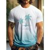 Hawaii Street Fashion Men's T-shirt New Summer Beach Vacation Men's Casual T-shirt Outdoor Sports Men's Short Sleeve Top