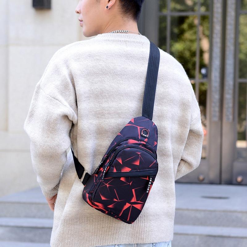 Breast bag ins new fashion Korean version messenger bag light outdoor sports leisure couple backpack shoulder bag tide