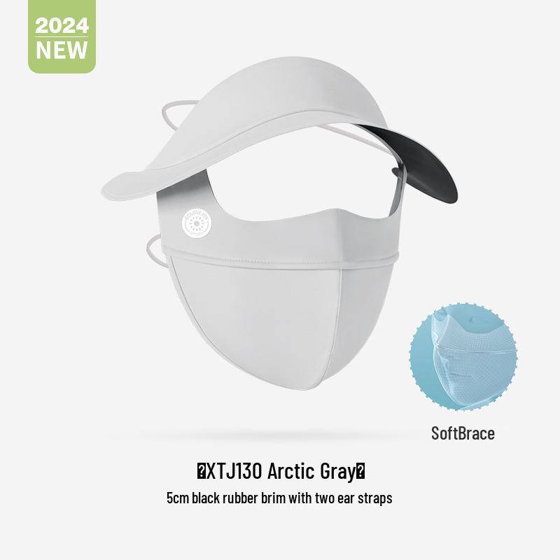 Gudeng Women's Ice Silk Sunscreen Mask: Breathable, UV-Protection, Summer Blush Face Mask with Eye Corner Protection (XKZ42)