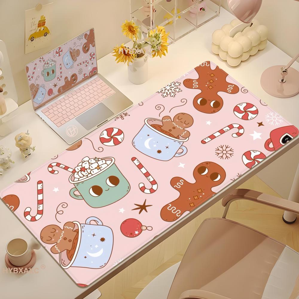 Buon Natale Babbo Natale Tappetino per Mouse per Computer Accessori da Gioco Tappetino Mouse Grande Stampa Deskmat Tappetino per Tastiera Tappetino Mouse Pad