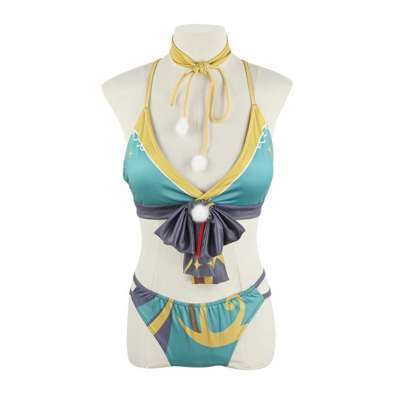 Anime Cos Costume Swimsuit Walnut Hina Lisa Sexy Swimsuit Cosplay Costume